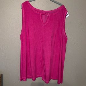 lane Bryant plus 26/28 hot pink sleeveless top NWT